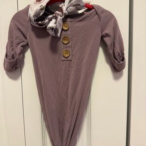 Caden Lane Mauve Bodysuit with headband